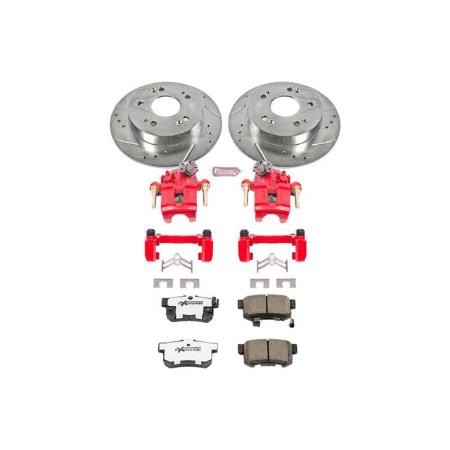 Power Stop 97-01 Honda Prelude Rear Z26 Street Warrior Brake Kit w/Calipers - RPL Performance