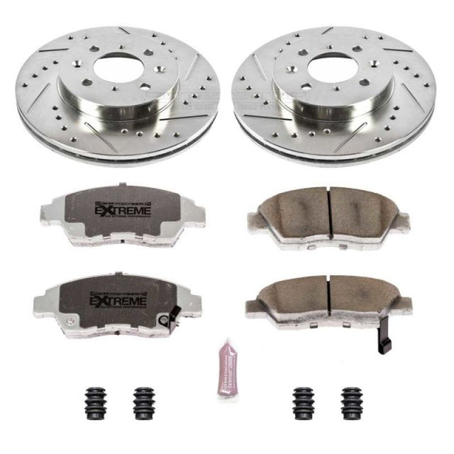 Power Stop 03-05 Honda Civic Front Z26 Street Warrior Brake Kit - RPL Performance