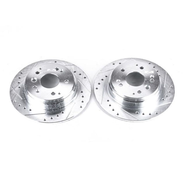 Power Stop 04-08 Acura TL Rear Evolution Drilled & Slotted Rotors - Pair - RPL Performance