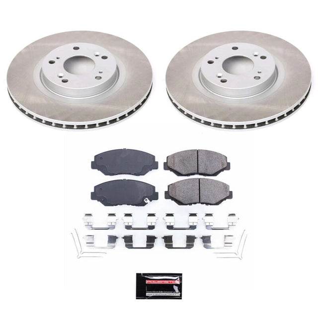 Power Stop 12-15 Honda Civic Front Semi-Coated Rotor Kit - RPL Performance