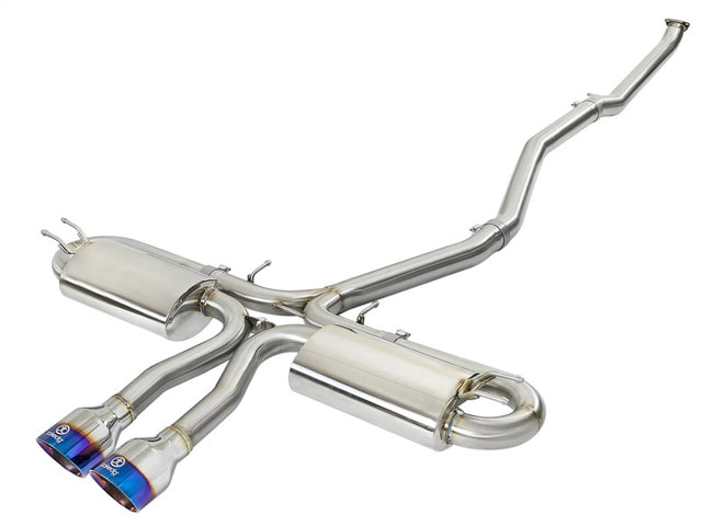 aFe Takeda 3in 304 SS Cat-Back Exhaust System w/ Blue Tips 2017+ Honda Civic Si 4Dr I4 1.5L (t) - RPL Performance