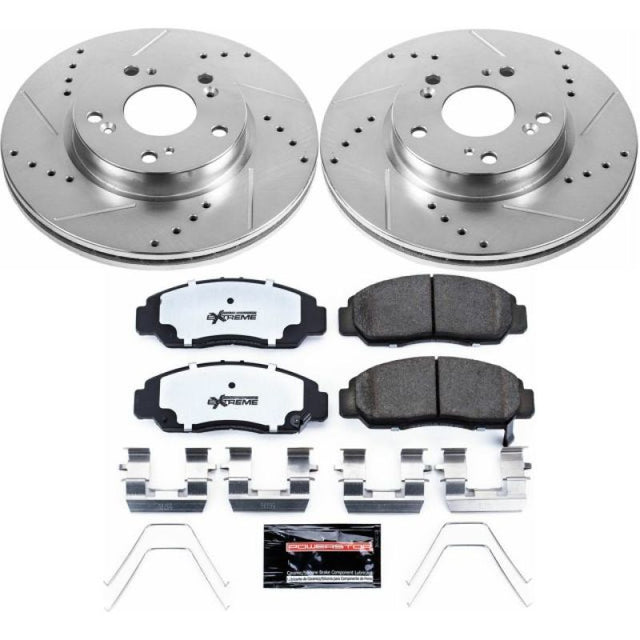 Power Stop 12-15 Honda Civic Front Z26 Street Warrior Brake Kit - RPL Performance