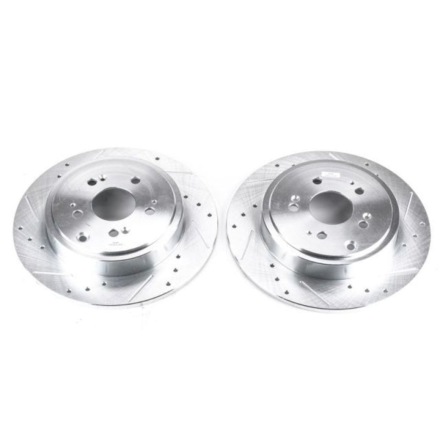 Power Stop 06-14 Honda Ridgeline Rear Evolution Drilled & Slotted Rotors - Pair - RPL Performance