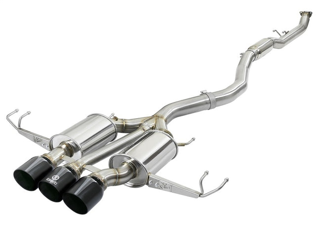 aFe Takeda 3in 304 SS Cat-Back Exhaust w/ Tri-Black Tips 17-18 Honda Civic Type R L4 2.0L (t) - RPL Performance