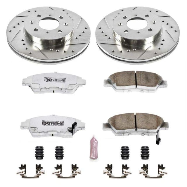 Power Stop 93-95 Honda Civic Front Z26 Street Warrior Brake Kit - RPL Performance