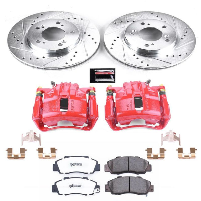Power Stop 91-95 Acura Legend Front Z26 Street Warrior Brake Kit w/Calipers - RPL Performance