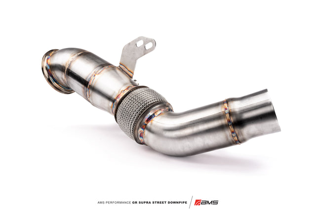 AMS Performance 2020+ Toyota Supra A90 Street Downpipe w/GESI Catalytic Converter - RPL Performance