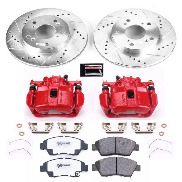 Power Stop 13-15 Acura ILX Front Z26 Street Warrior Brake Kit w/Calipers - RPL Performance