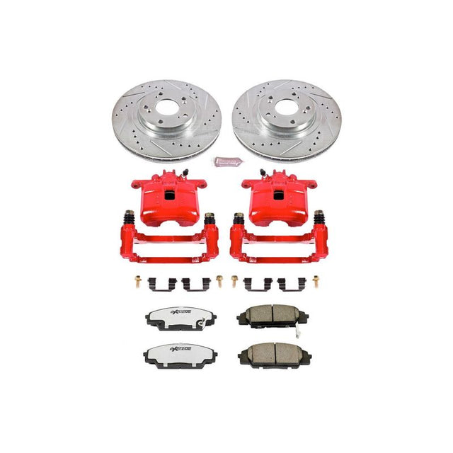 Power Stop 02-06 Acura RSX Front Z26 Street Warrior Brake Kit w/Calipers - RPL Performance