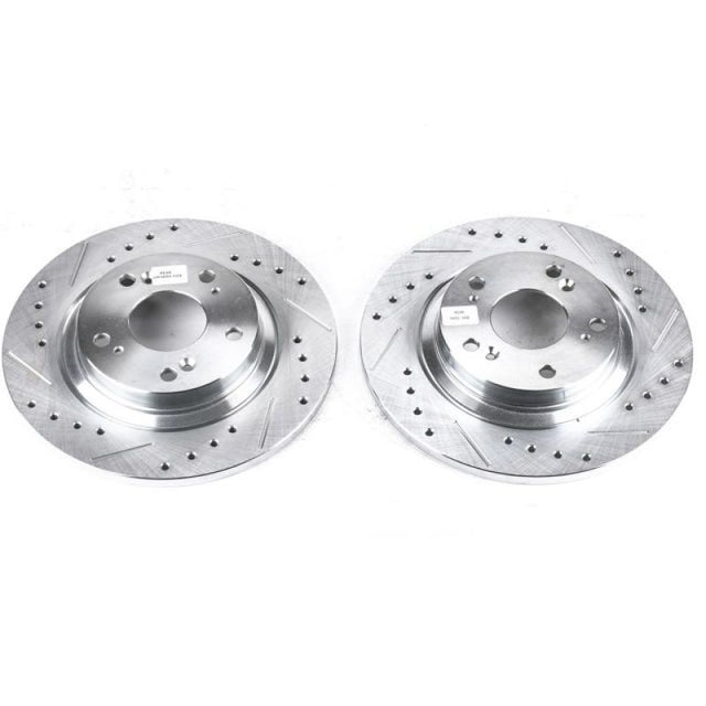 Power Stop 00-09 Honda S2000 Rear Evolution Drilled & Slotted Rotors - Pair - RPL Performance