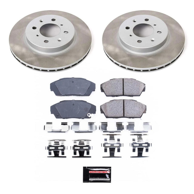 Power Stop 90-93 Honda Civic Front Semi-Coated Rotor Kit - RPL Performance