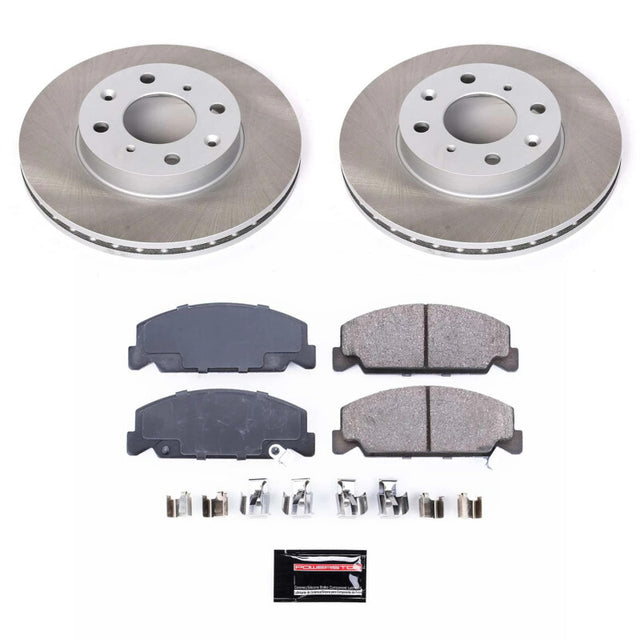 Power Stop 93-97 Honda Civic del Sol Front Semi-Coated Rotor Kit - RPL Performance