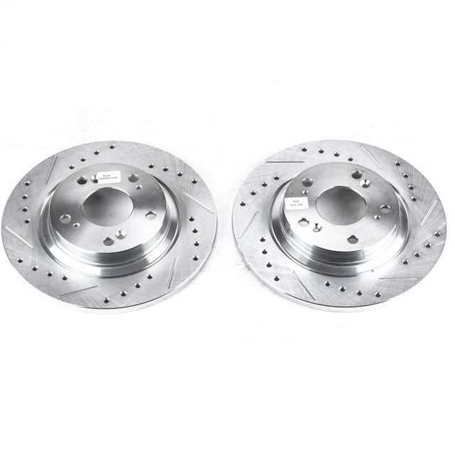 Power Stop 00-09 Honda S2000 Rear Evolution Drilled & Slotted Rotors - Pair - RPL Performance
