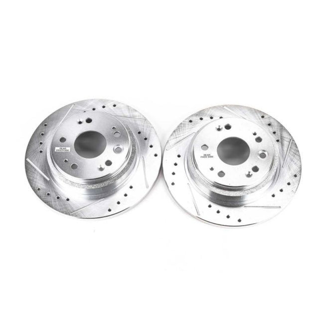 Power Stop 02-04 Acura RL Rear Evolution Drilled & Slotted Rotors - Pair - RPL Performance