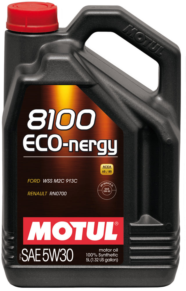 Motul 5L Synthetic Engine Oil 8100 5W30 ECO-NERGY - Ford 913C - RPL Performance