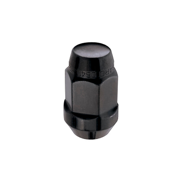 McGard Hex Lug Nut (Cone Seat Bulge Style) M12X1.5 / 3/4 Hex / 1.45in. Length (4-Pack) - Black - RPL Performance
