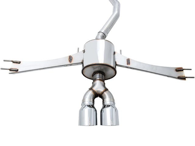 AWE Tuning 2016+ Honda Civic Si Touring Edition Exhaust w/Front Pipe & Dual Chrome Silver Tips - RPL Performance