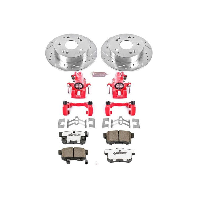 Power Stop 02-06 Acura RSX Rear Z26 Street Warrior Brake Kit w/Calipers - RPL Performance
