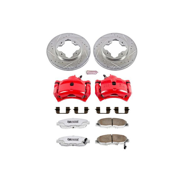 Power Stop 1997 Acura CL Front Z26 Street Warrior Brake Kit w/Calipers - RPL Performance