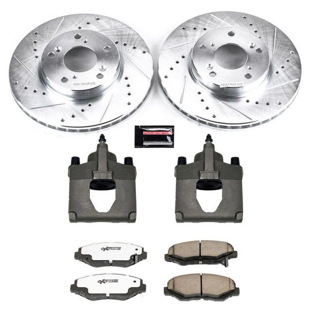 Power Stop 14-15 Acura ILX Front Z26 Street Warrior Brake Kit w/Calipers - RPL Performance