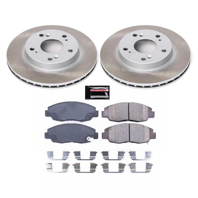 Power Stop 06-11 Honda Civic Front Semi-Coated Rotor Kit - RPL Performance