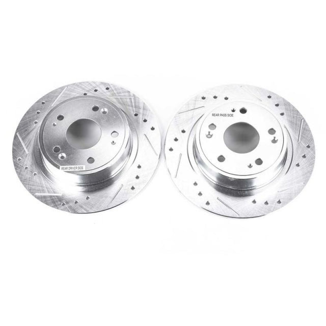 Power Stop 16-19 Acura ILX Rear Evolution Drilled & Slotted Rotors - Pair - RPL Performance