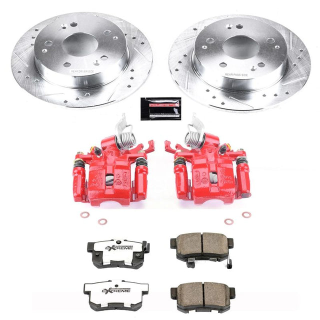 Power Stop 98-02 Honda Accord Rear Z26 Street Warrior Brake Kit w/Calipers - RPL Performance