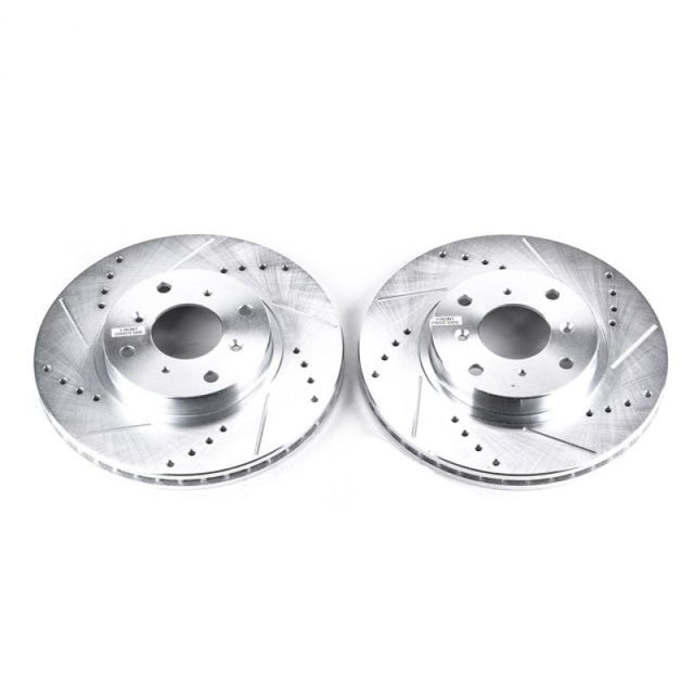 Power Stop 93-96 Honda Prelude Front Evolution Drilled & Slotted Rotors - Pair - RPL Performance