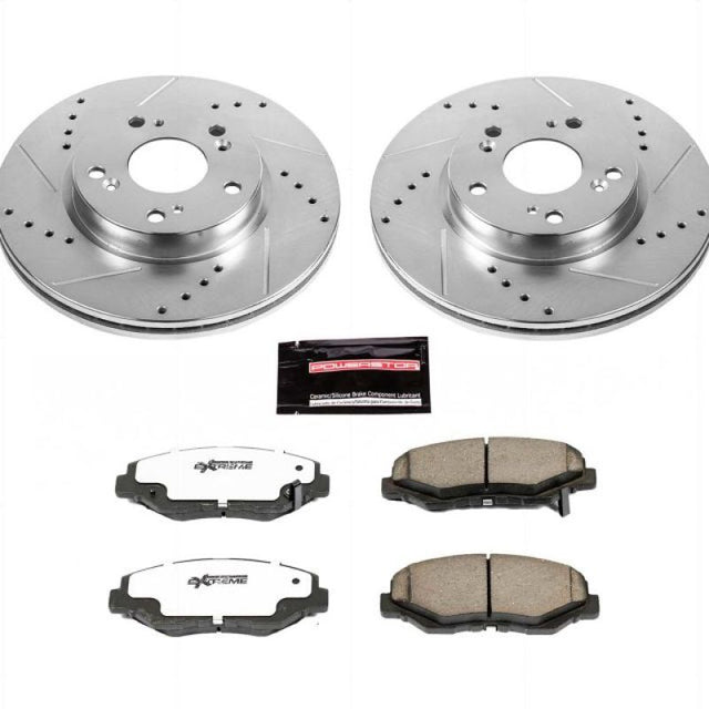 Power Stop 2013 Acura ILX Front Z26 Street Warrior Brake Kit - RPL Performance