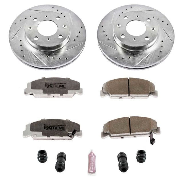 Power Stop 90-00 Honda Civic Front Z26 Street Warrior Brake Kit - RPL Performance