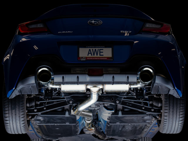 AWE Subaru BRZ/ Toyota GR86/ Toyota 86 Touring Edition Cat-Back Exhaust- Chrome Silver Tips - RPL Performance