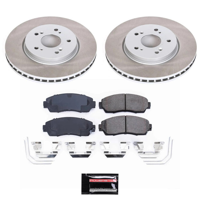 Power Stop 12-15 Honda Crosstour Front Semi-Coated Rotor Kit - RPL Performance