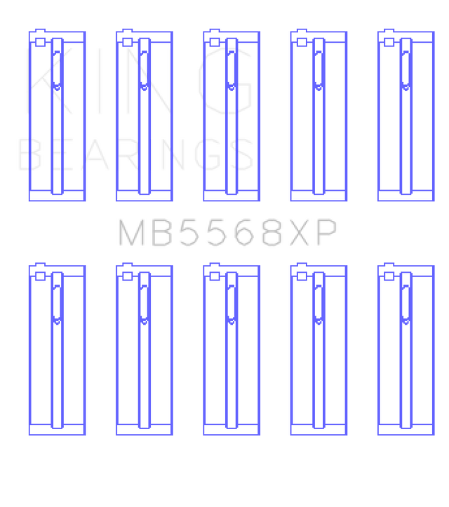 King Acura D16A1 / 97-01 Honda H22A4 / 98+ F23A (Size 0.25mm) Performance Main Bearing Set - RPL Performance