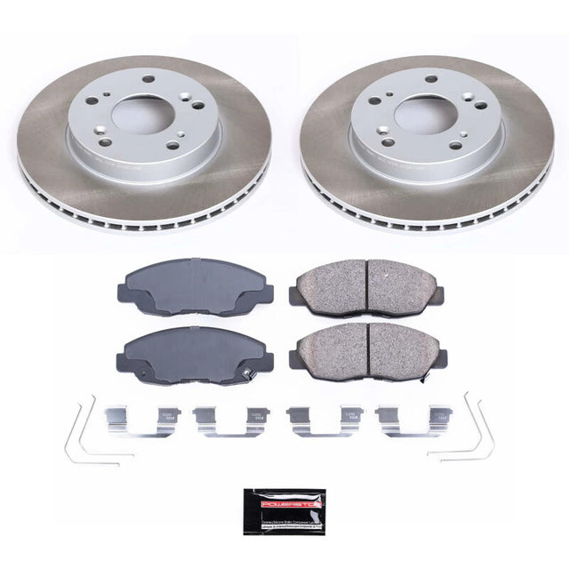Power Stop 12-15 Honda Civic Front Semi-Coated Rotor Kit - RPL Performance
