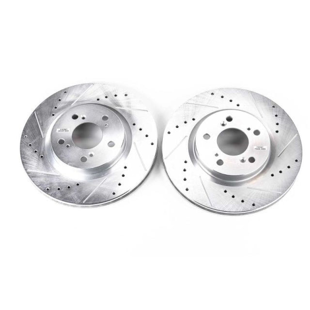 Power Stop 05-12 Acura RL Front Evolution Drilled & Slotted Rotors - Pair - RPL Performance