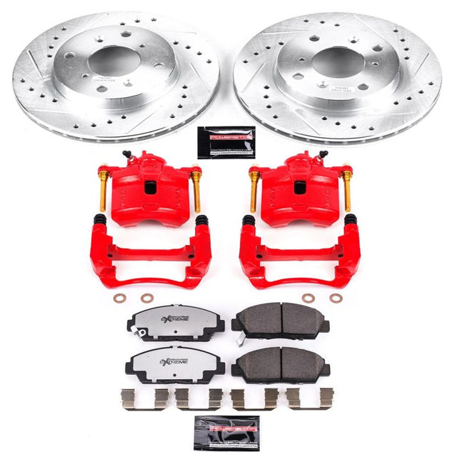 Power Stop 92-96 Honda Prelude Front Z26 Street Warrior Brake Kit w/Calipers - RPL Performance