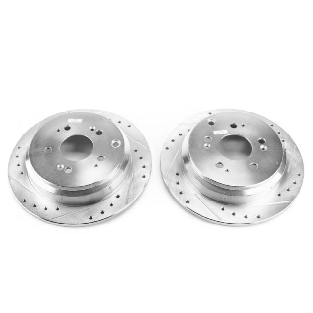 Power Stop 05-10 Honda Odyssey Rear Evolution Drilled & Slotted Rotors - Pair - RPL Performance