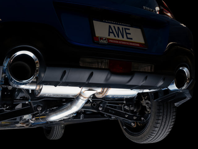AWE Subaru BRZ/ Toyota GR86/ Toyota 86 Touring Edition Cat-Back Exhaust- Chrome Silver Tips - RPL Performance