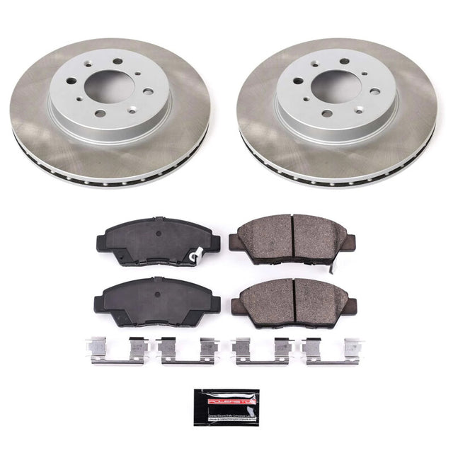 Power Stop 09-14 Honda Fit Front Semi-Coated Rotor Kit - RPL Performance