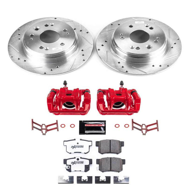 Power Stop 02-04 Honda CR-V Rear Z26 Street Warrior Brake Kit w/Calipers - RPL Performance