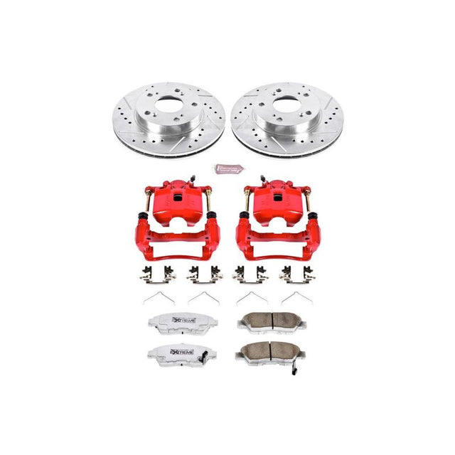 Power Stop 02-06 Acura RSX Front Z26 Street Warrior Brake Kit w/Calipers - RPL Performance
