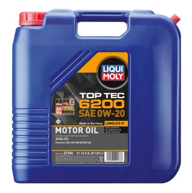 LIQUI MOLY 20L Top Tec 6200 Motor Oil SAE 0W20 - RPL Performance