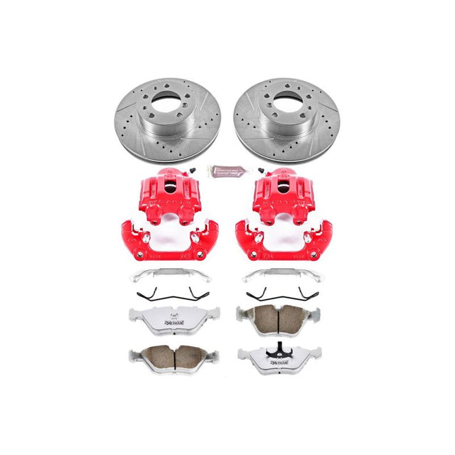 Power Stop 94-95 BMW 540i Front Z26 Street Warrior Brake Kit w/Calipers - RPL Performance