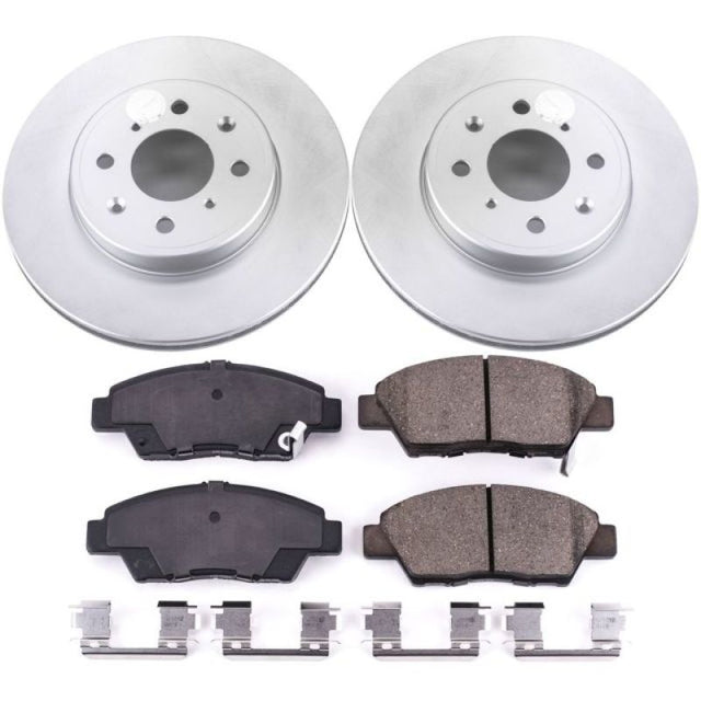 Power Stop 15-19 Honda Fit Front Z17 Evolution Geomet Coated Brake Kit - RPL Performance