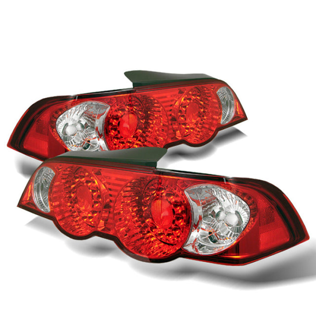 Spyder Acura RSX 02-04 LED Tail Lights Red Clear ALT-YD-ARSX02-LED-RC - RPL Performance