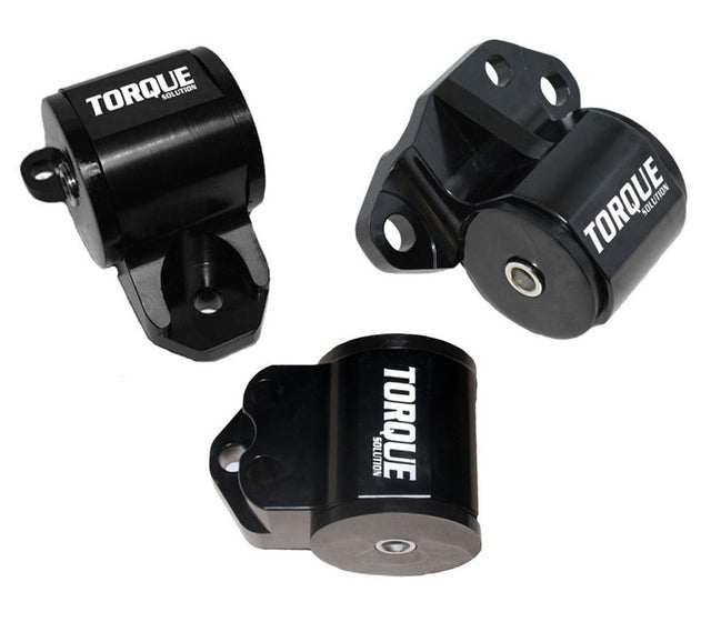 Torque Solution 3pc Billet Engine Mount Kit (3 Bolt): 92-95 Honda Civic/94-01 Integra/93-97 Del Sol - RPL Performance