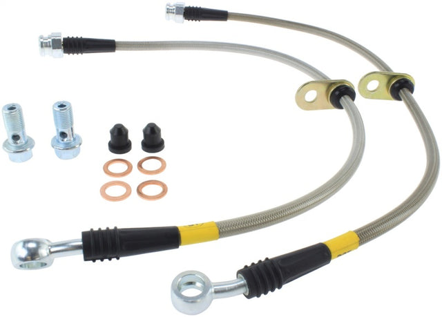 StopTech 99-00 Civic Si w/Rear Disc Brakes Front SS Brake Lines - RPL Performance