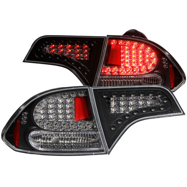 ANZO 2006-2011 Honda Civic LED Taillights Black - RPL Performance