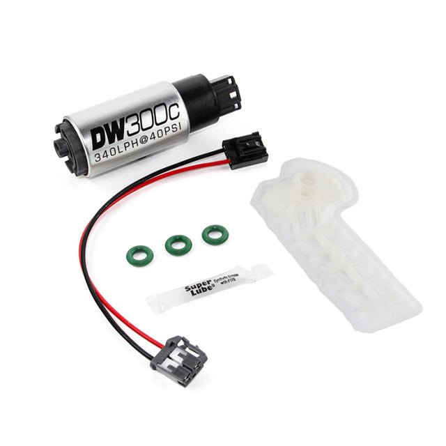 DeatschWerks 340lph DW300C Compact Fuel Pump w/ 02-06 RSX Set Up Kit (w/o Mounting Clips) - RPL Performance