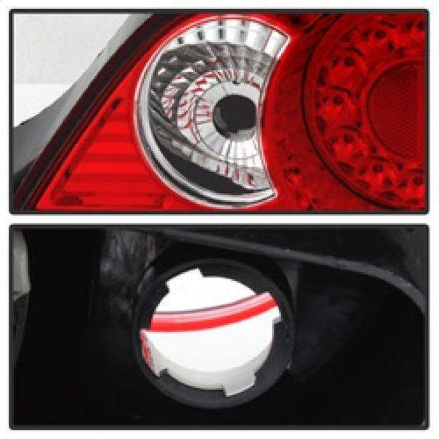 Spyder Acura RSX 02-04 LED Tail Lights Red Clear ALT-YD-ARSX02-LED-RC - RPL Performance